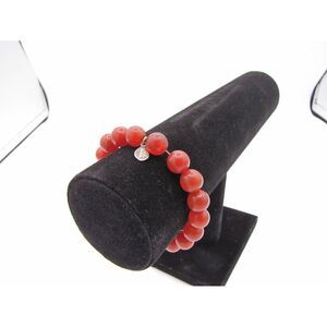 Barse Carnelian Beaded Bracelet Sterling Silver